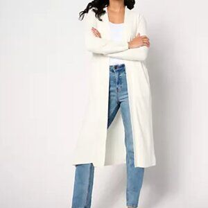 Barefoot Dreams CozyChic Ultra Lite Everything Cardigan Pearl New SMALL